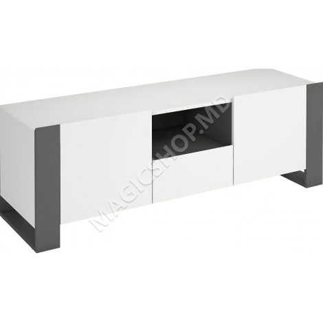Tumba TV Combo C04 140x46x42 cm grafit/alb